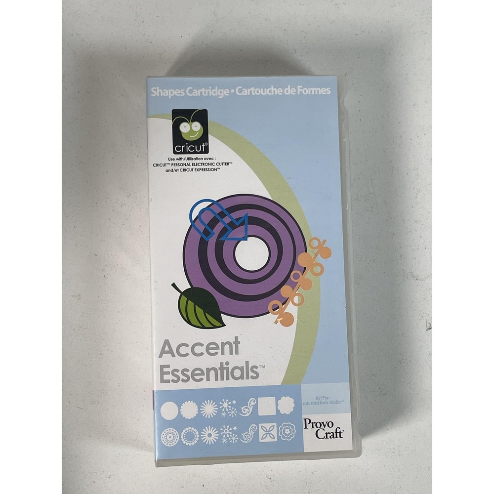Cricut Accent Essentials Shapes Cartridge Overlay Handbook Provo Craft 29-0391